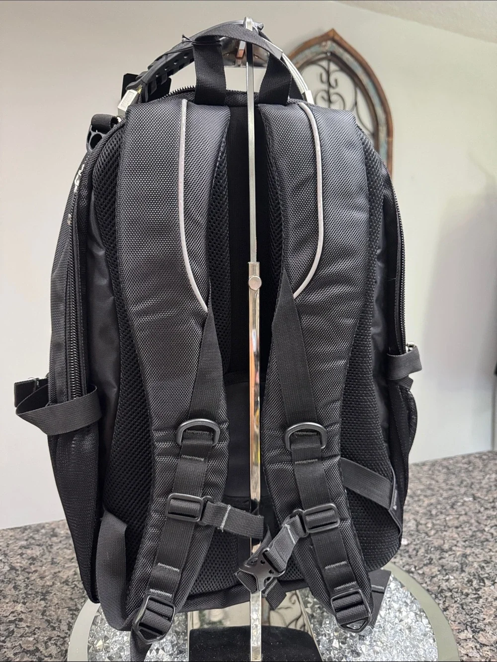 Bugatti Black Men's Backpack with Multiple Compartments Laptop backpack NWT